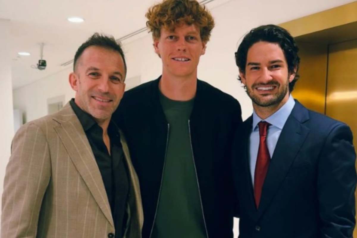 Alex Del Piero, Jannik Sinner e Alexandre Pato