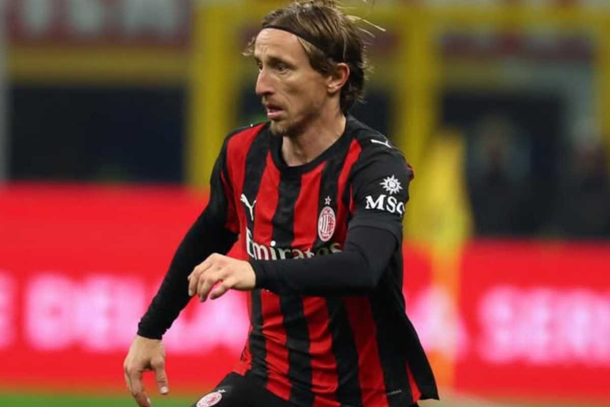 Luka Modric con la maglia del Milan