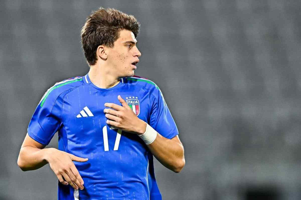Marco Palestra in campo con la Nazionale 