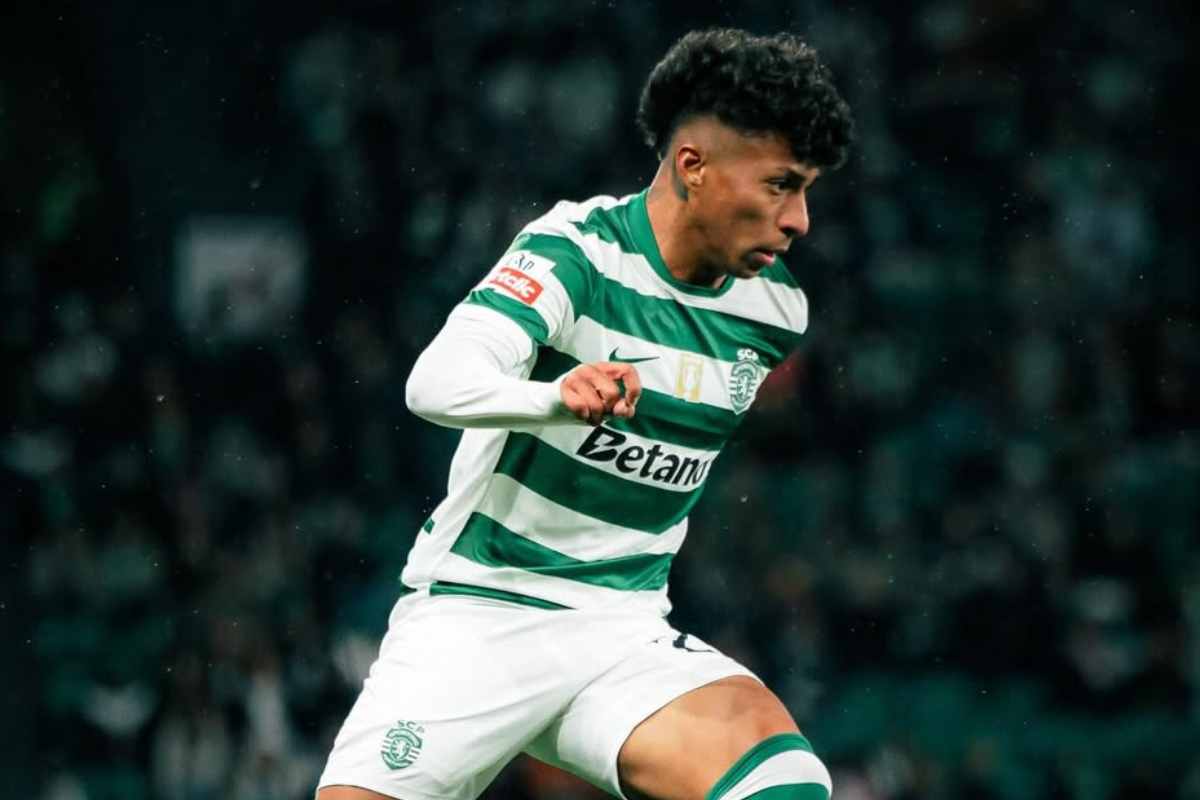 Alisson Santos in campo con lo Sporting Lisbona 