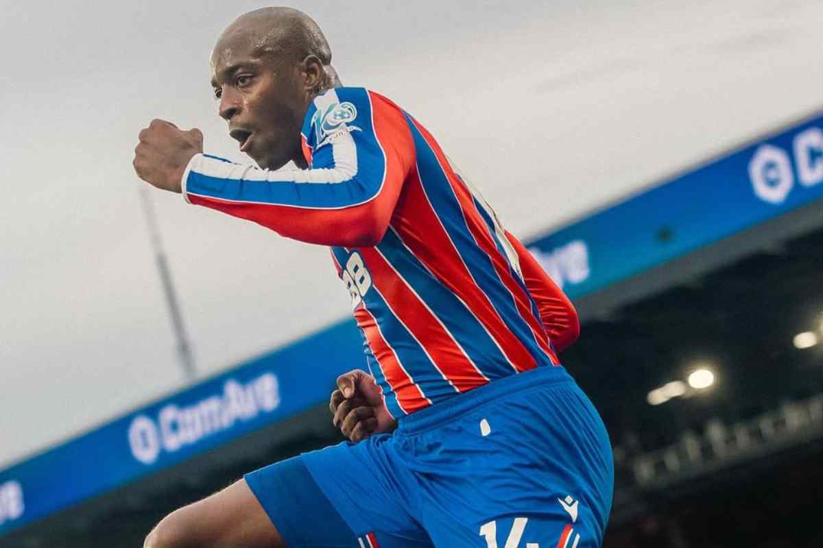 Jean-Philippe Mateta esulta dopo un gol con il Crystal Palace 