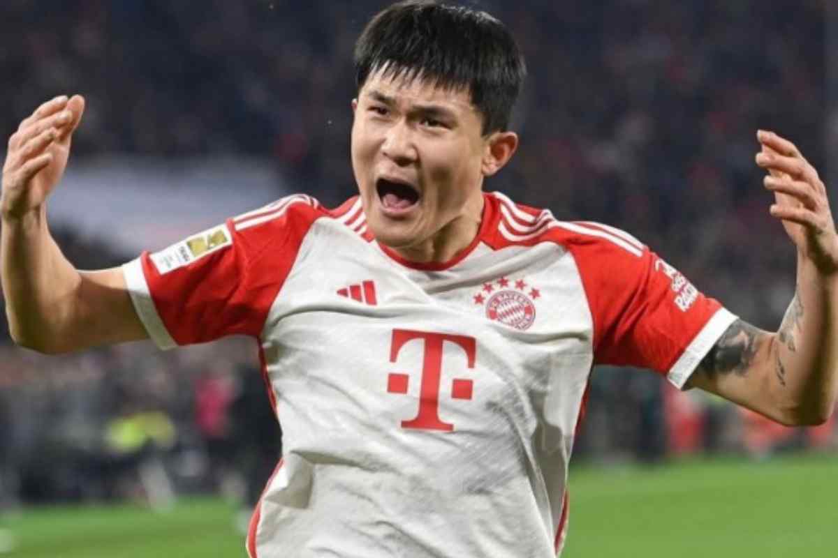 Kim Min-jae esulta dopo un gol