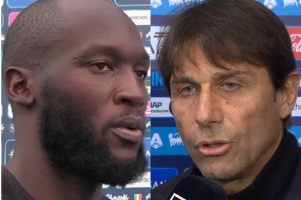 Romelu Lukaku e Antonio Conte in primo piano