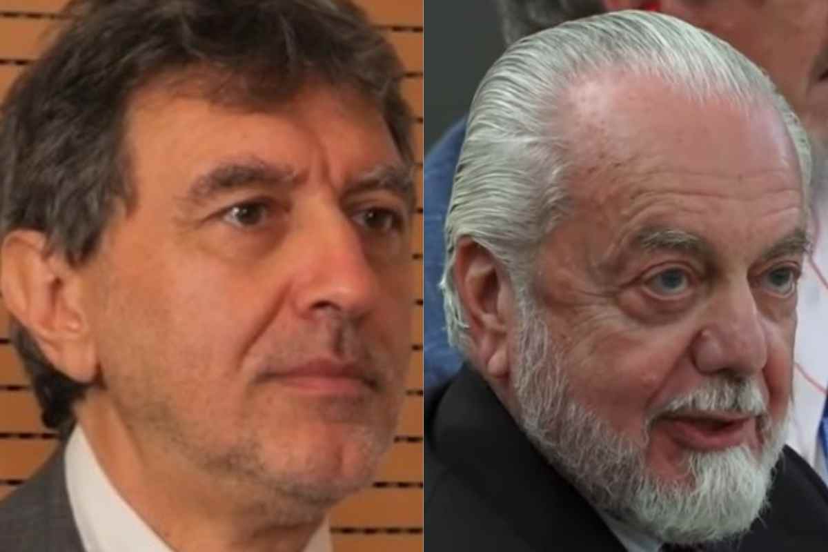 Marco Marsilio e Aurelio De Laurentiis in primo piano