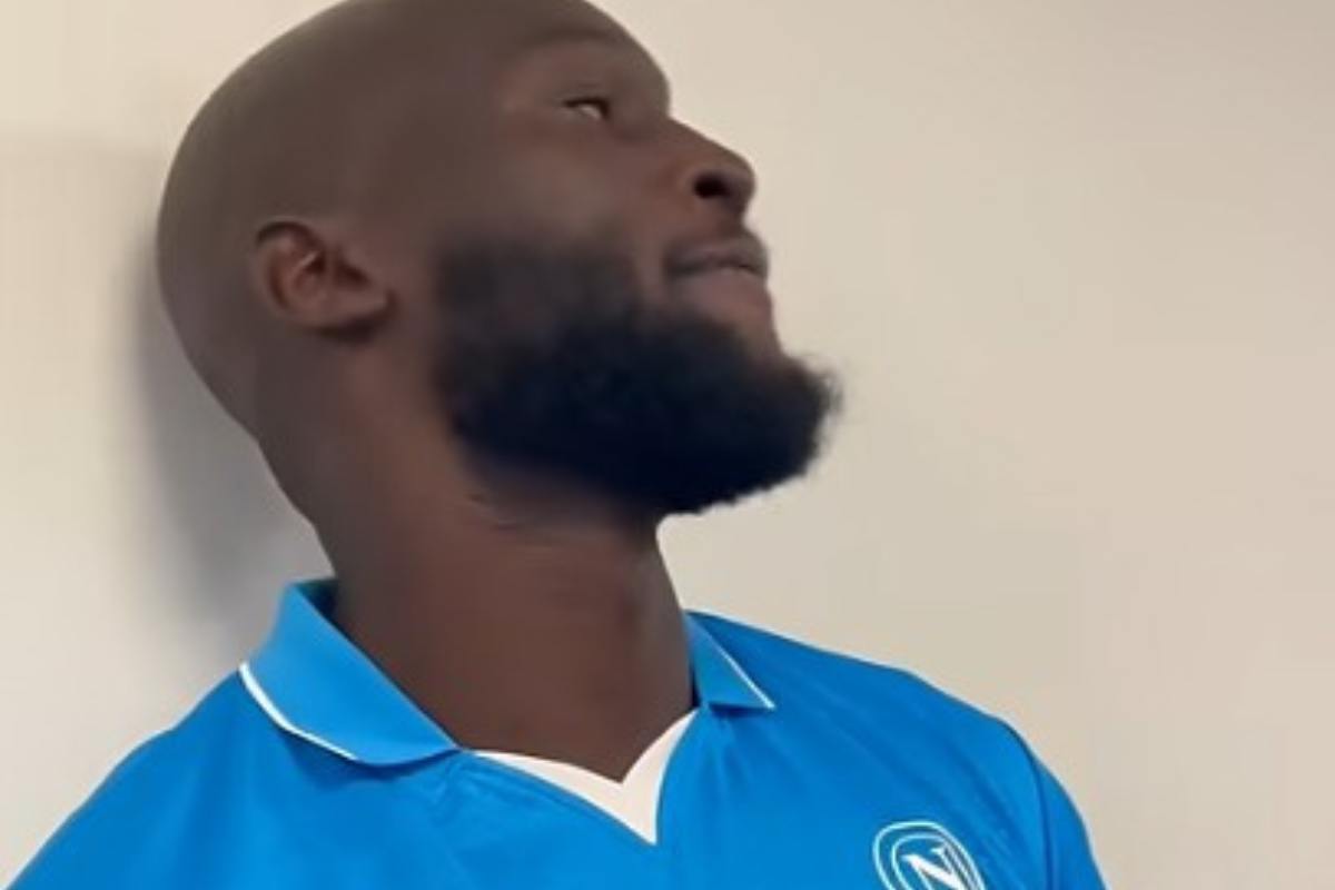Romelu Lukaku con la maglia del Napoli