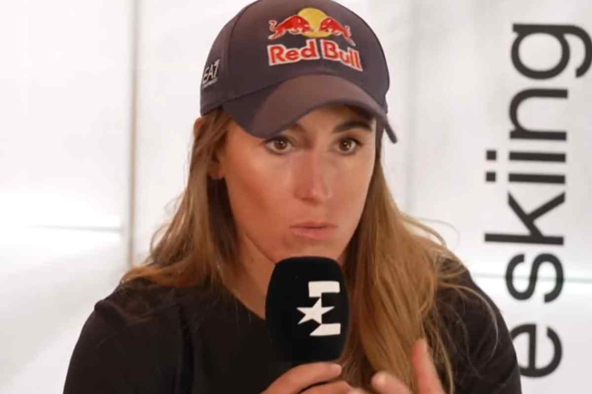 Sofia Goggia durante un'intervista 