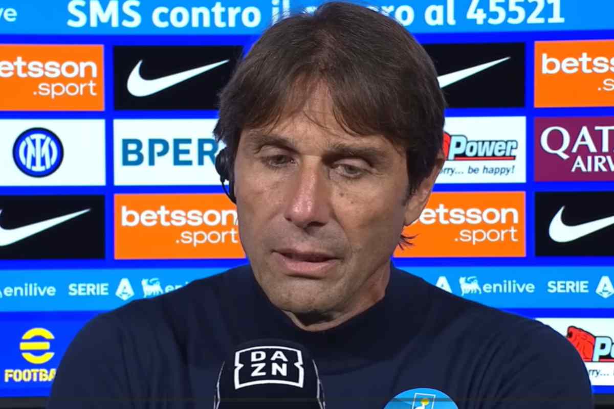 Conte durante un'intervista post partita